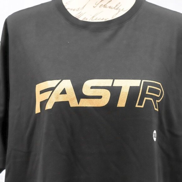 NWT Fastr Size 2XL black gold logo short sleeved t-shirt - Picture 2 of 10